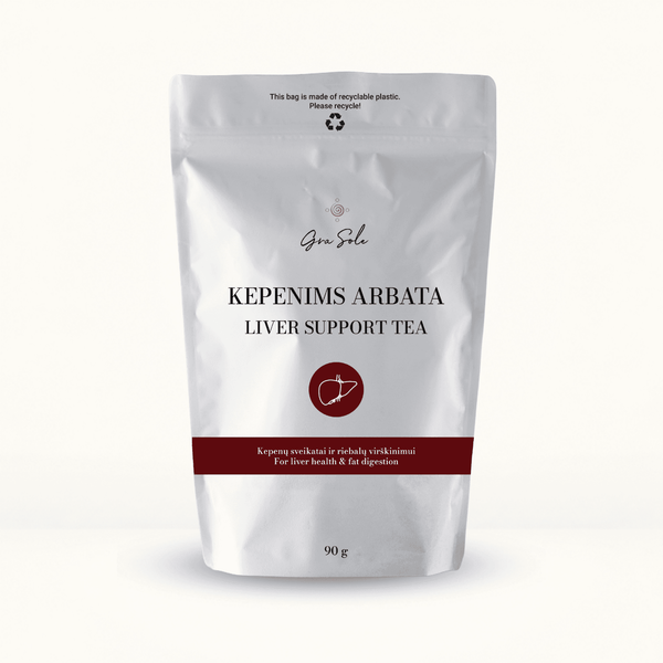 KEPENIMS arbata su augaliniais komponentais – natūrali pagalba kepenų veiklai, riebalų virškinimui, tulžies gamybai ir organizmo balansui | GraSole